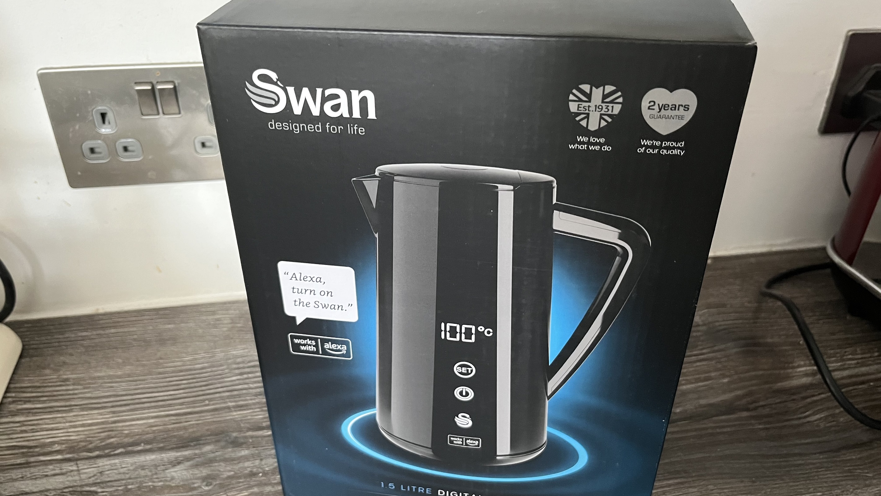 Swan Alexa 1.5 Litre Smart Kettle in box