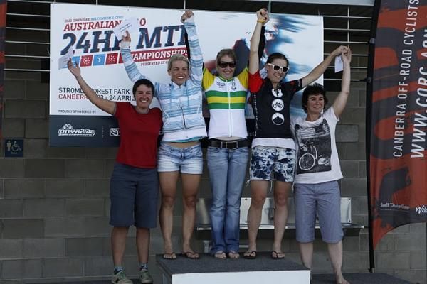 Elite women's podium