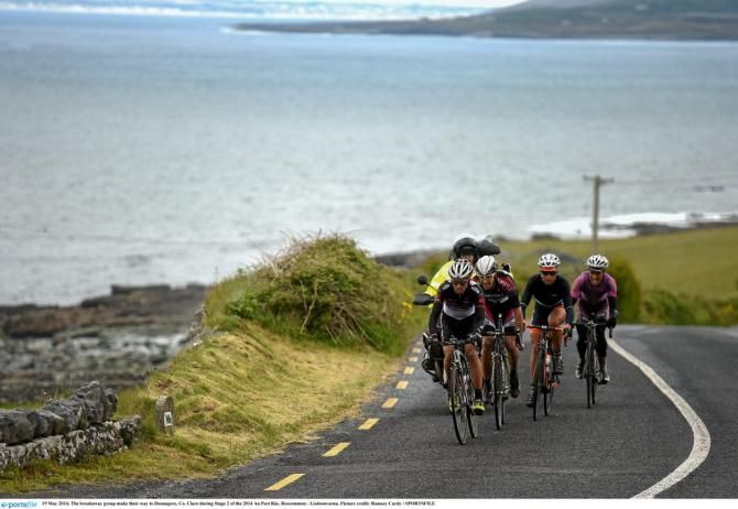 The breakaway group make their way to Doonagore, Co. Clare