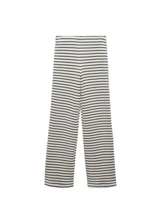 Crochet Striped Trousers - Women