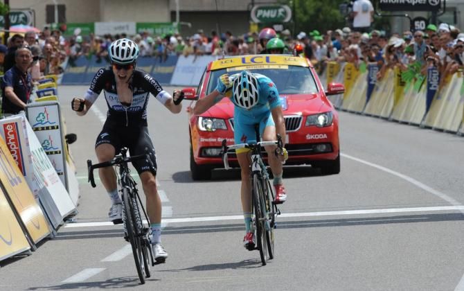 Jan Bakelants (Omega Pharma-QuickStep) beat Lieuwe Westra in a close sprint