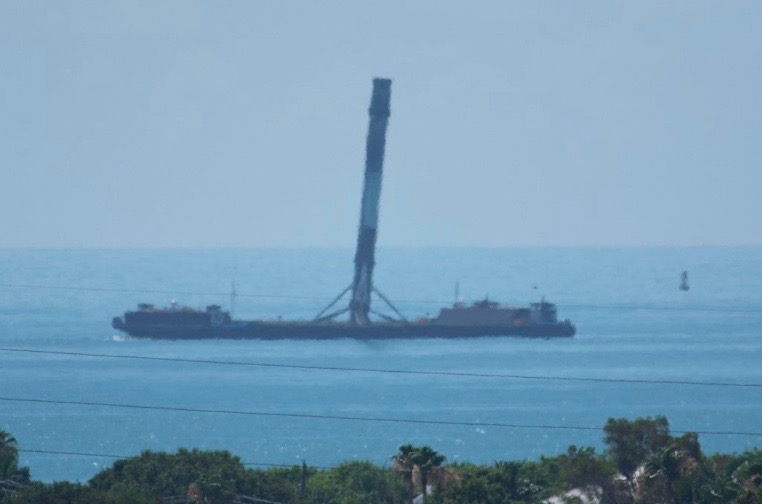 SpaceX&#039;s Leaning Falcon 9 Rocket Stage