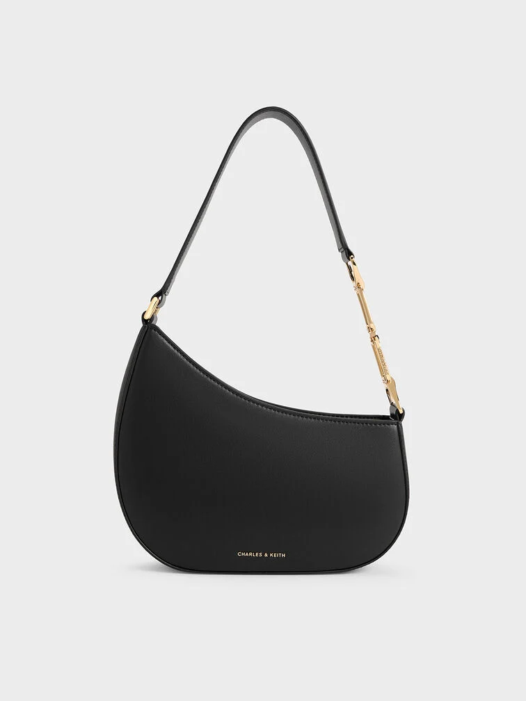 Charles &amp;amp; Keith, Agatha Chain-Accent Shoulder Bag