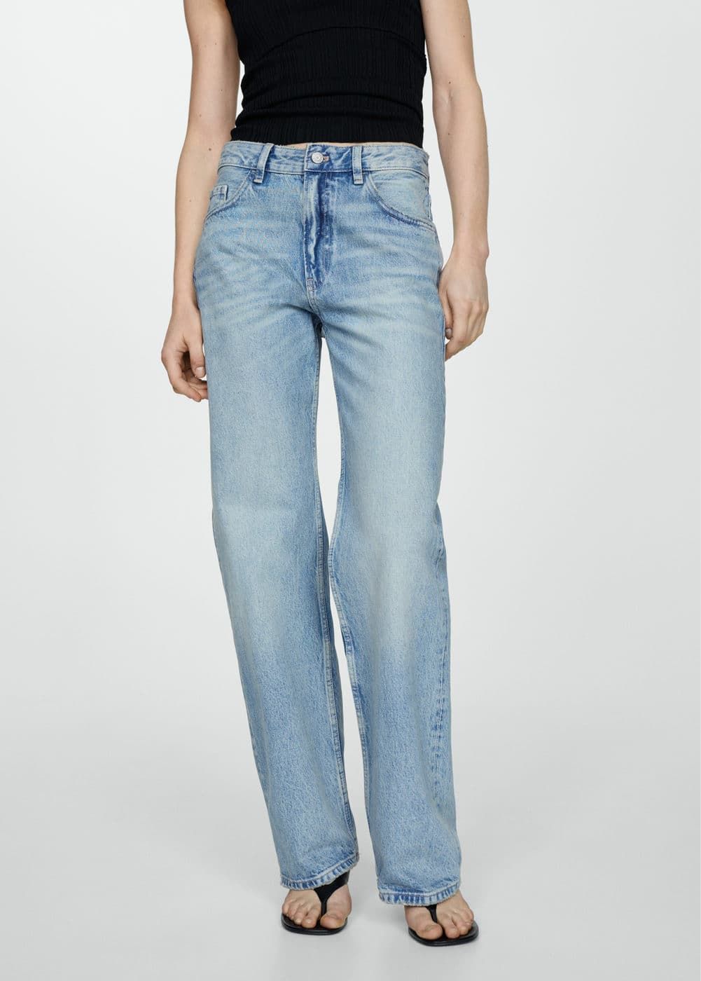 Mid-Rise Straight Jeans - Women