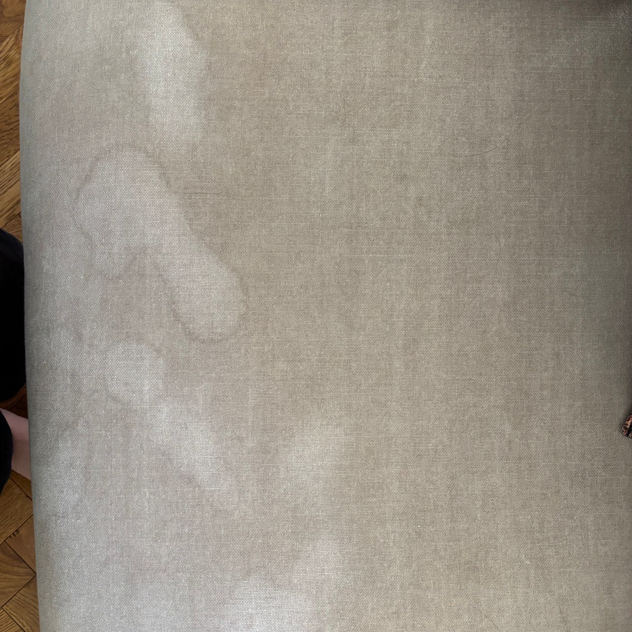 water stains on sofa cushion