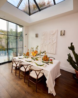 A festive dining table.