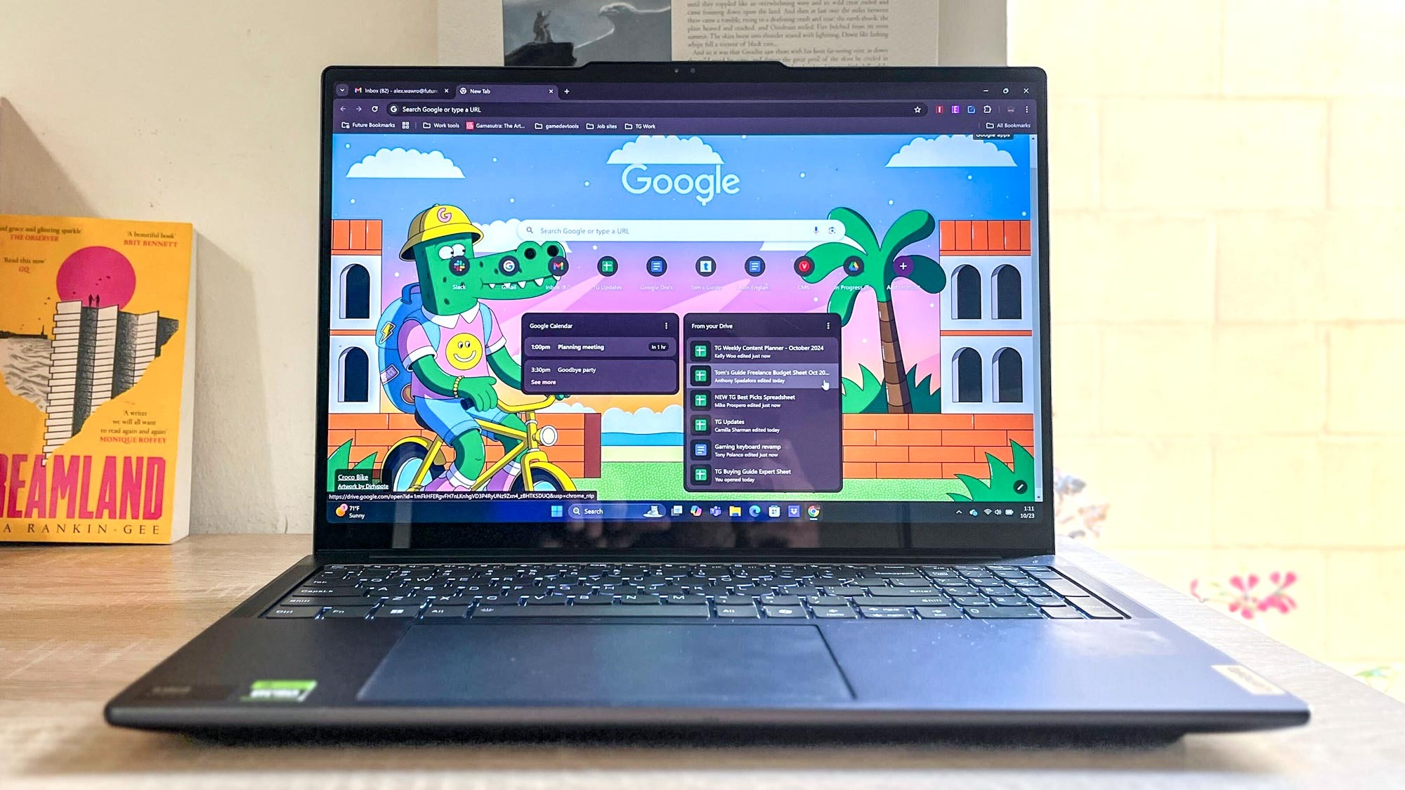 Google homepage on Google Chrome tab