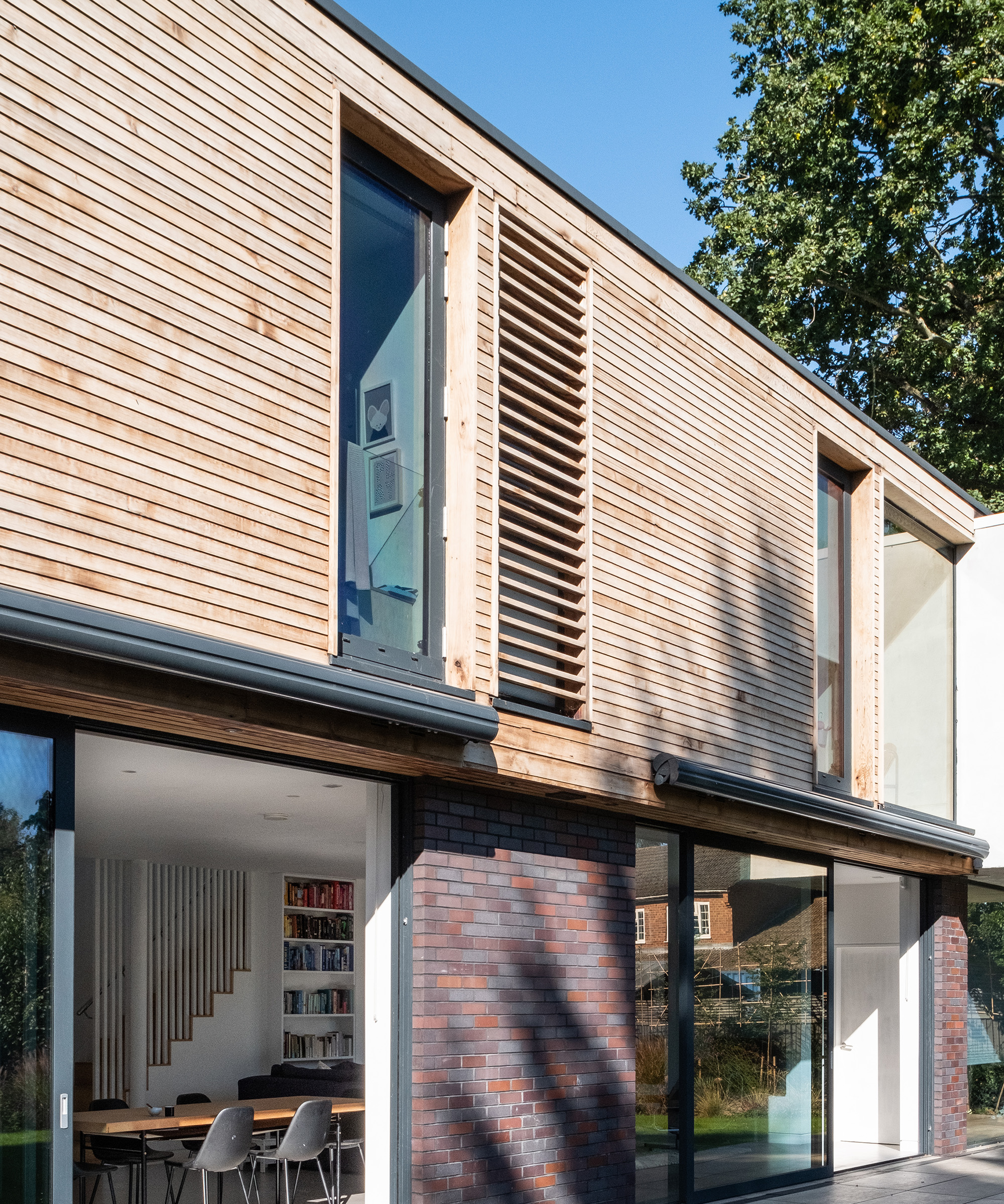 The exterior of a two storey contemporary self build home