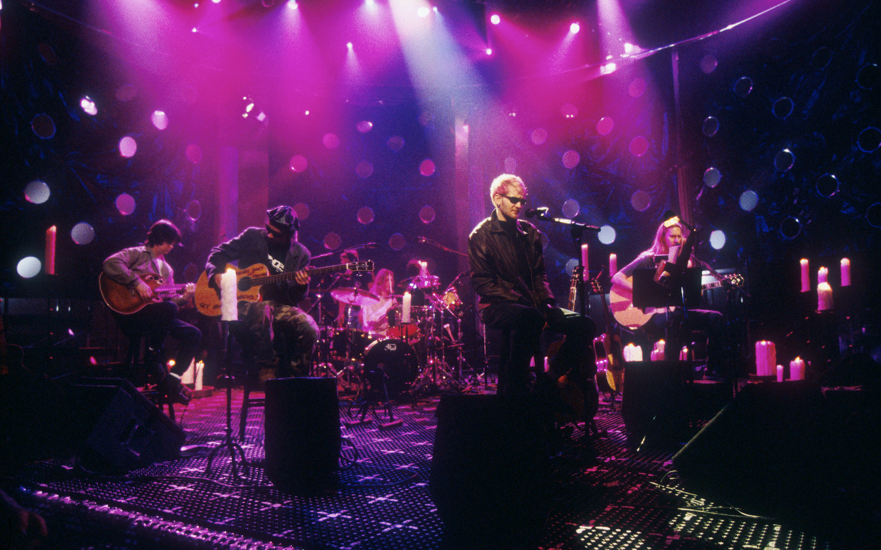 Alice In Chains on stage during MTV Unplugged