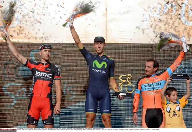 The podium from the time trial