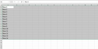 microsoft excel spreadsheet shade every other row