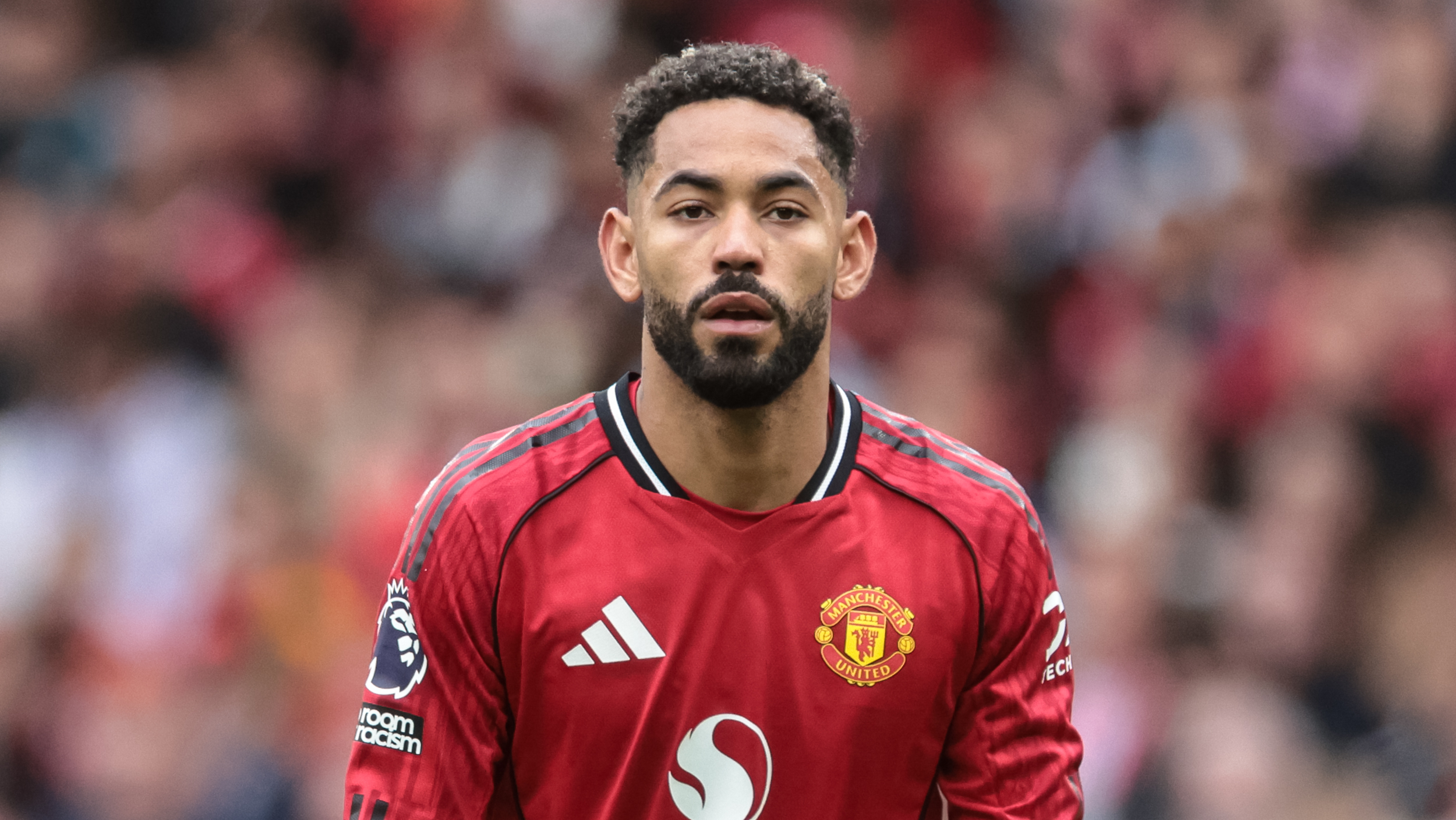 Manchester United's Matheus Cunha during the game vs Liverpool in May 2026