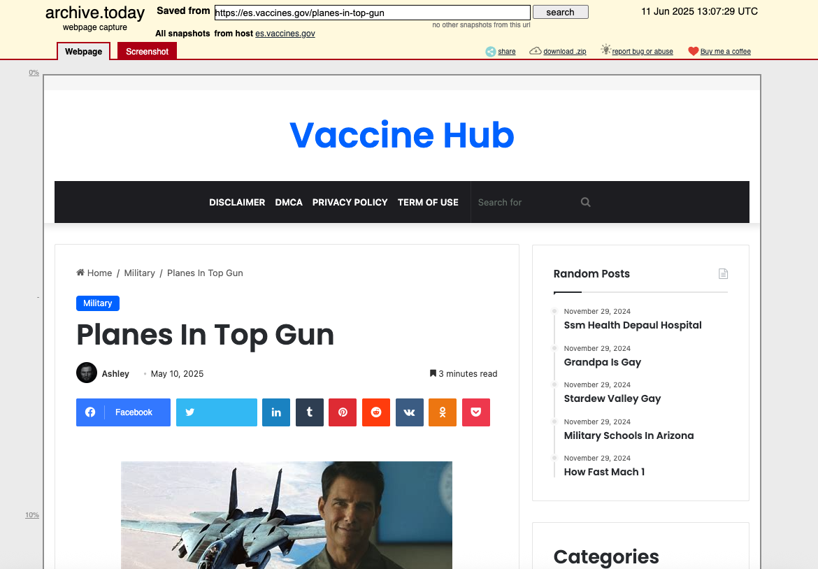 vaccines hub ai slop
