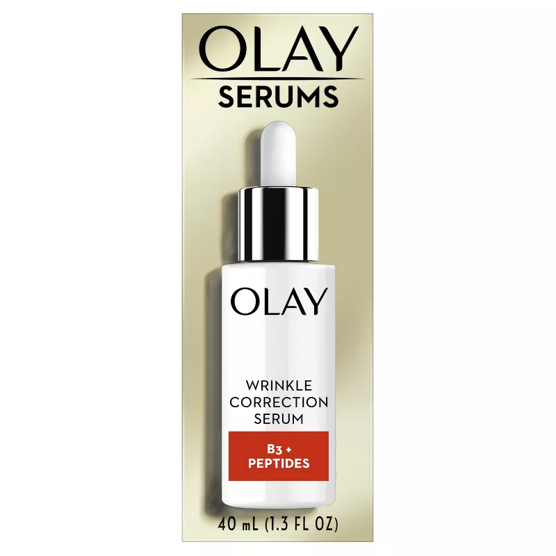 Olay Wrinkle Correction Serum - Vitamin B3 + Collagen Peptides - 1.3 Fl Oz