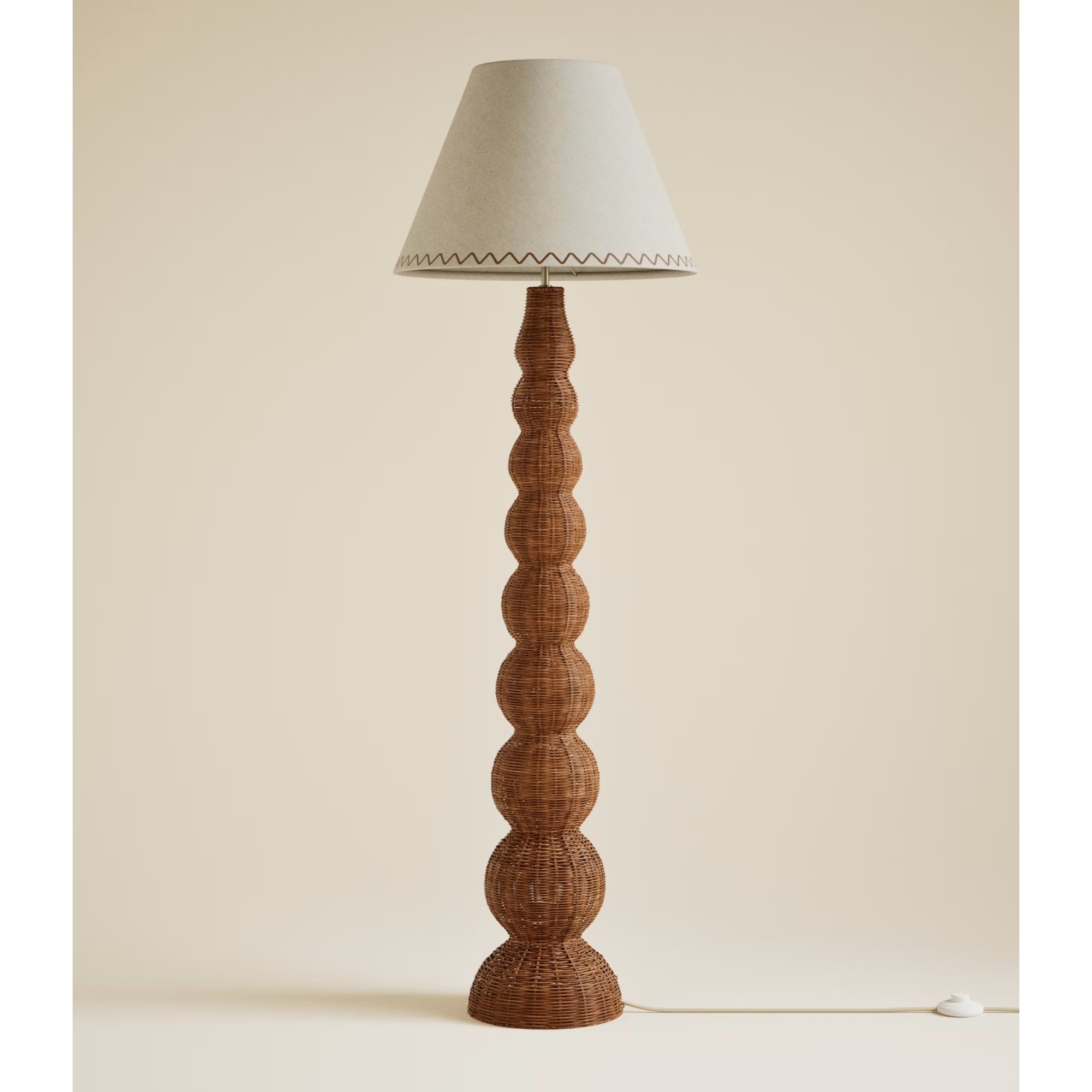 M&amp;amp;S Wicker Graduated Base Floor Lamp