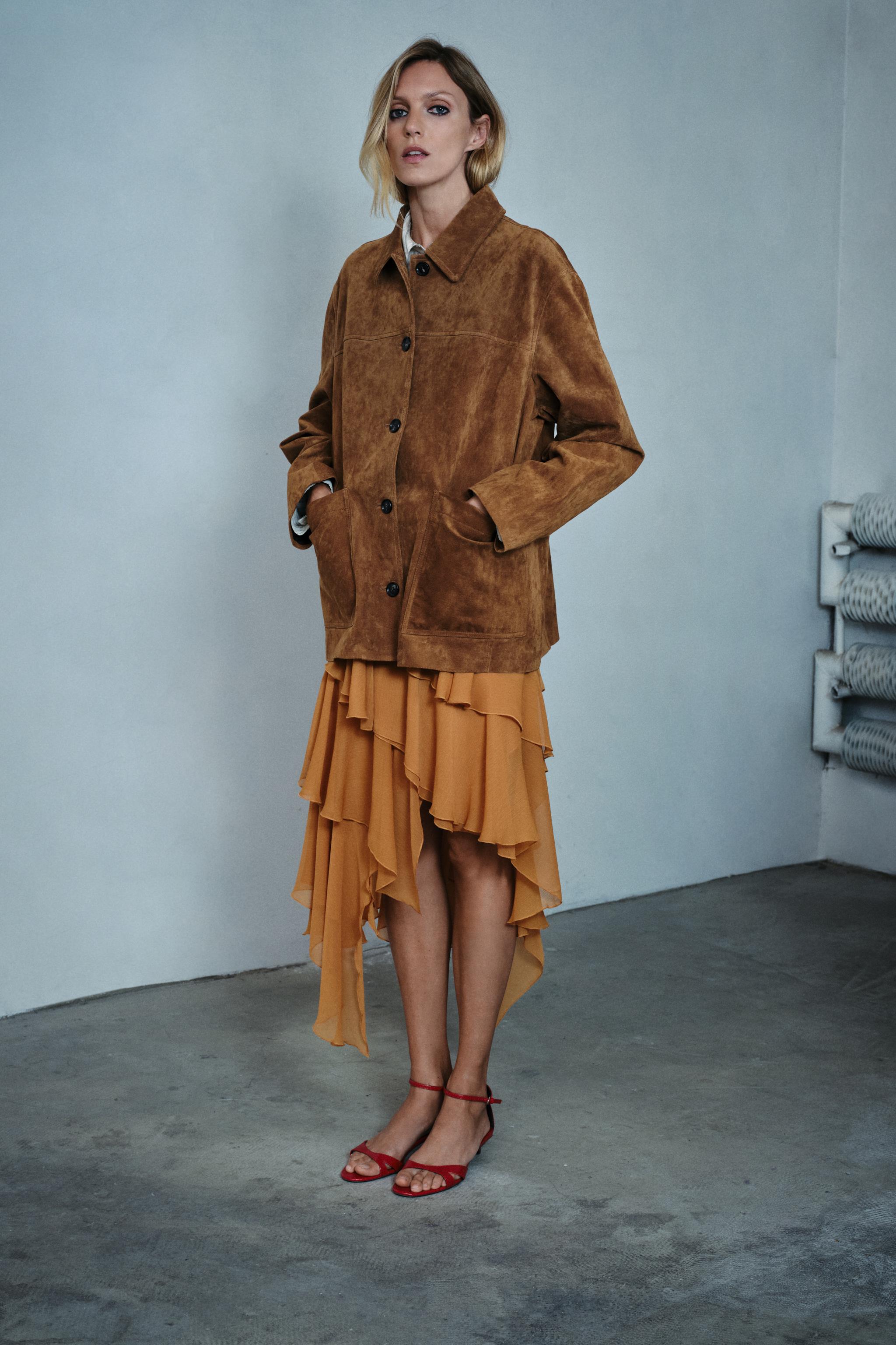 Suede Leather Jacket Zw Collection Limited Edition