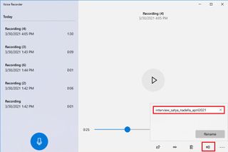 Voice Recorder change file name