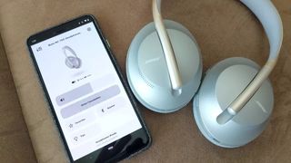 The Bose 700 running the Bose Music app