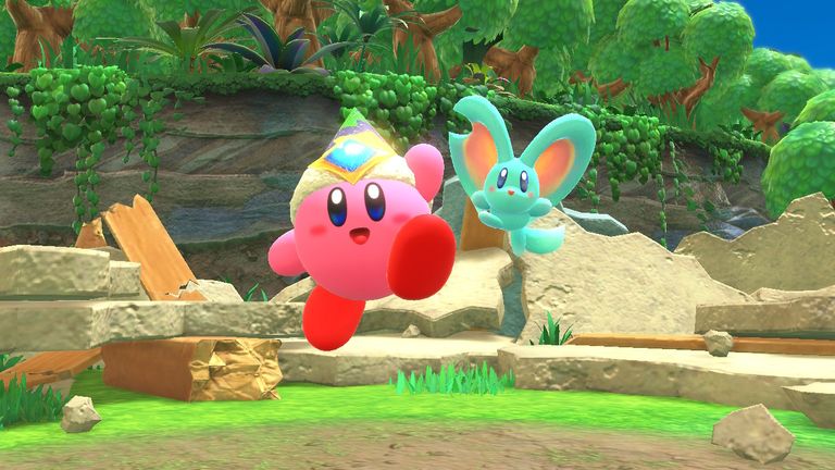 Kirby and Elfilin in Kirby and the Forgotten Land