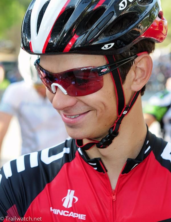 Steven Ettinger (BMC) enjoying his first trip to the front row.