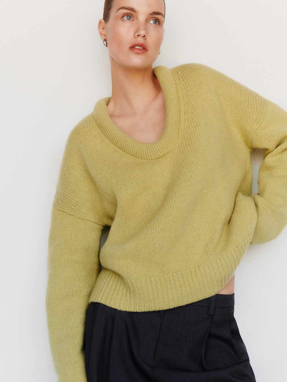Jonie Cashmere Oversized Scoop Neck