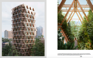 A spread from the book 'Architecture and Interiors Built from Wood'