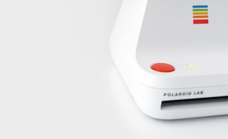 Detail view of Polaroid Lab digital to analogue photo printer