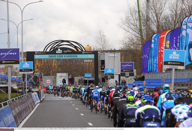 The Dwars door Vlaanderen peloton