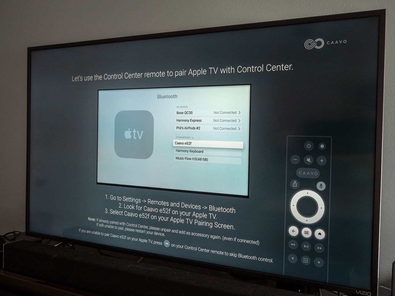Caavo Control Center Setup