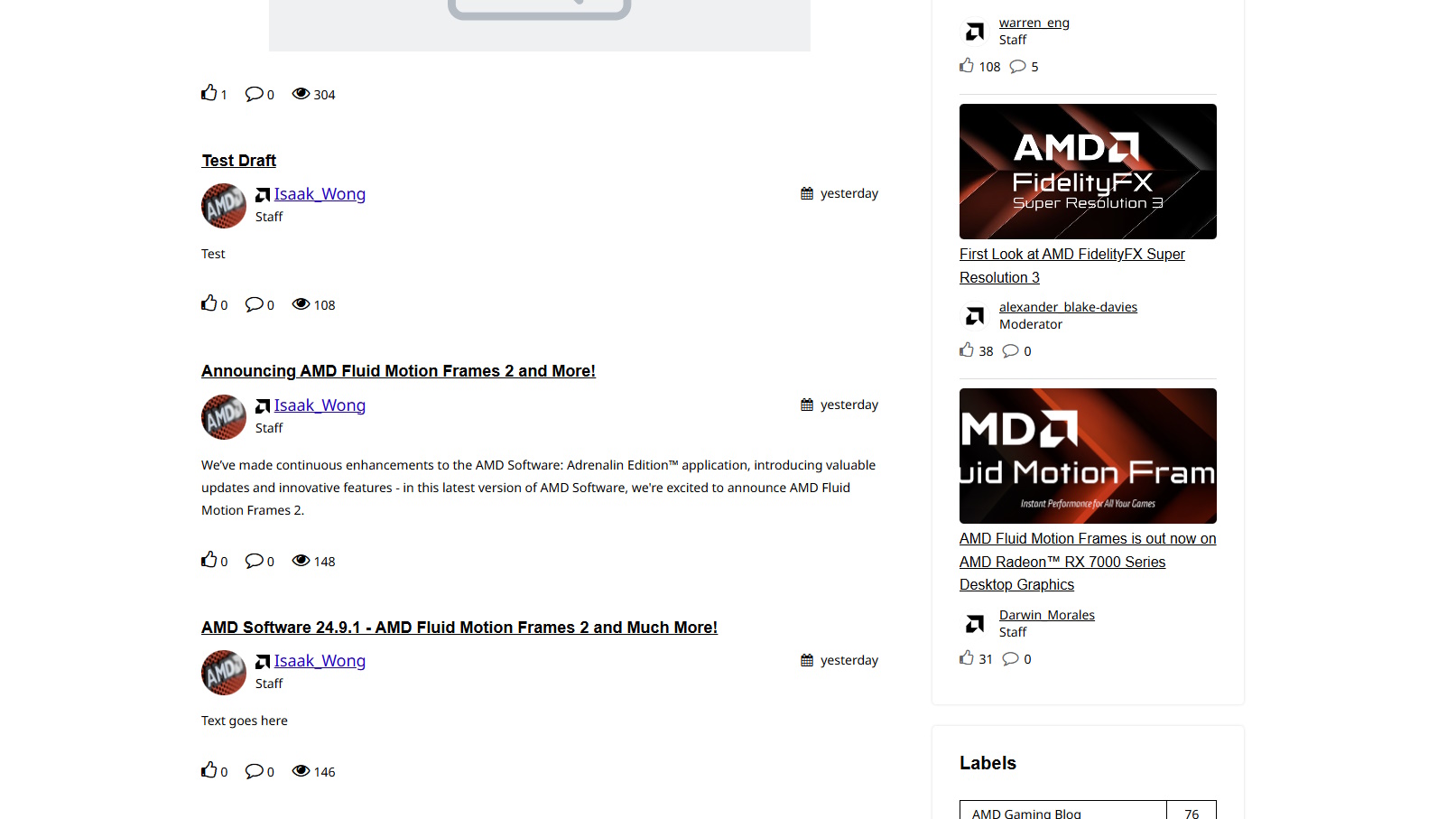 Un error en el blog de AMD sugiere que Fluid Motion Frames 2 saldrá de la versión beta en su versión completa del controlador de septiembre