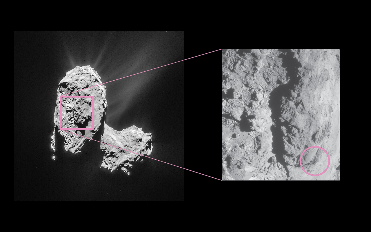 Location of Feb. 19, 2016 Eruption on Comet 67P