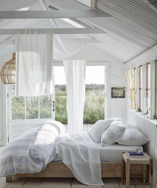 Cozy bedroom with canopy