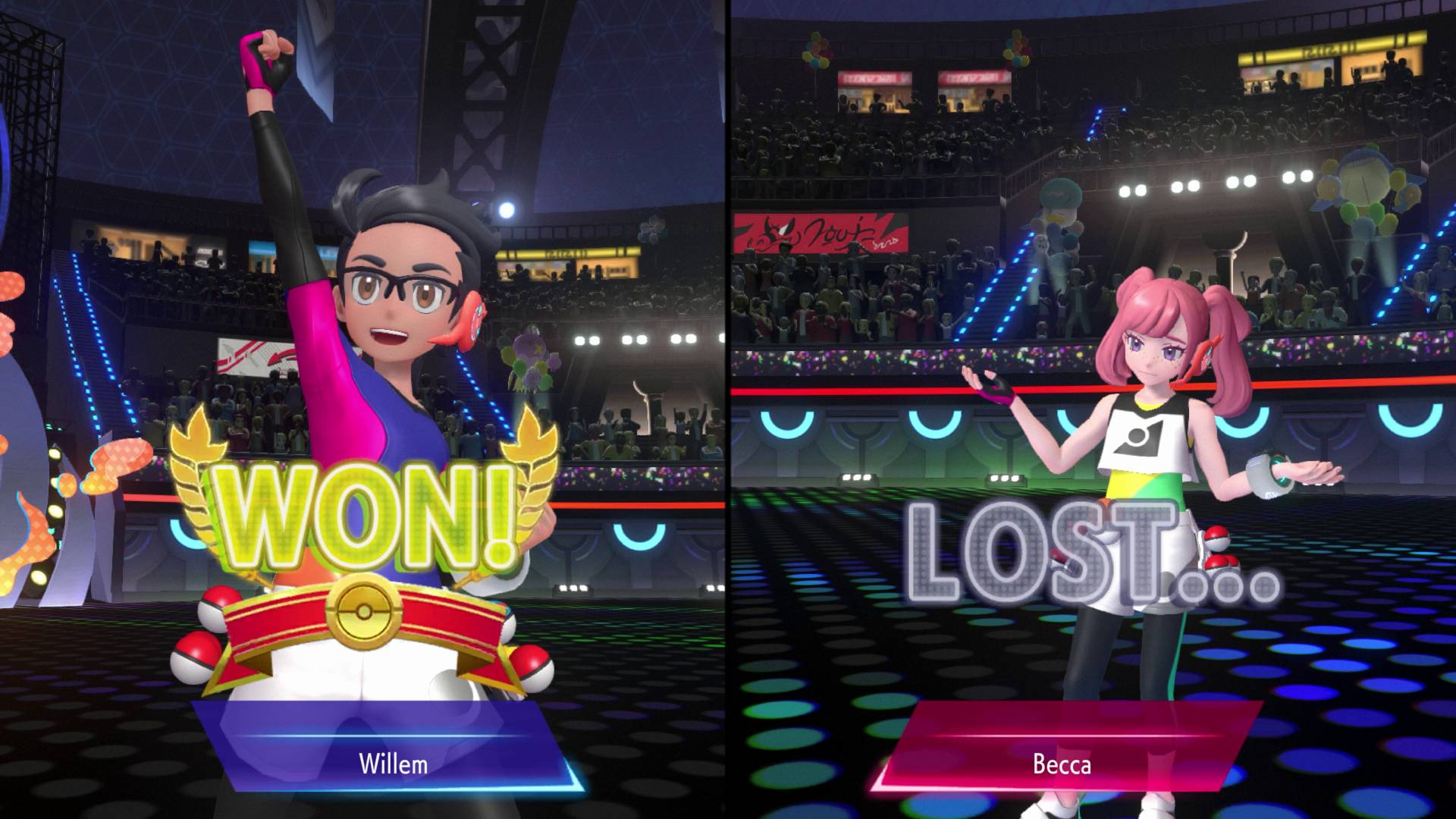 A win and loss in Pokemon Champions