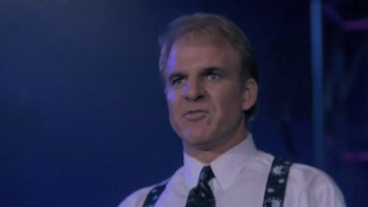 Steve Martin looking very angry in Leap Of Faith