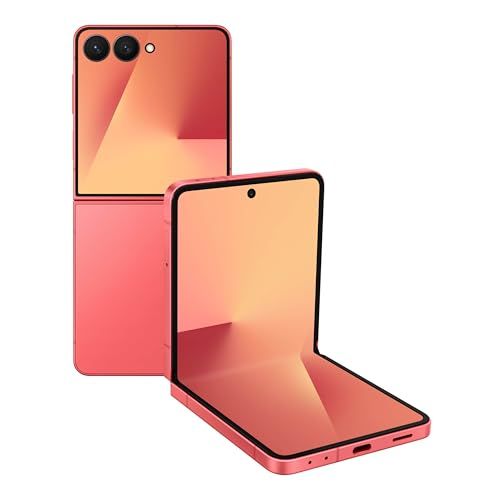Samsung Galaxy Z Flip7 Cell Phone, 256gb Ai Smartphone, Unlocked Android, High-Res 50 Mp Camera, Powerful Processor, Long Battery Life, 2025, Us 1 Yr Manufacturer Warranty, Coral Red
