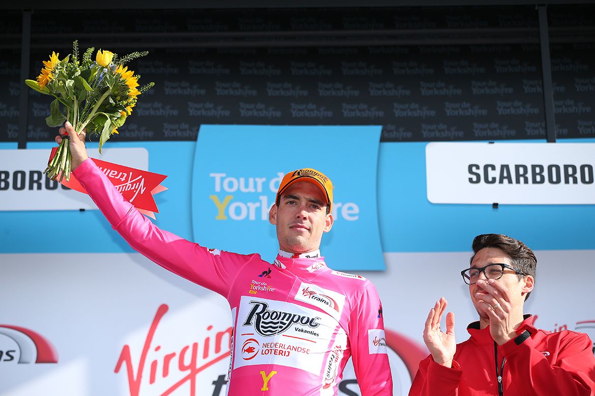 Etienne van Empel (Roompot) in the mountains jersey