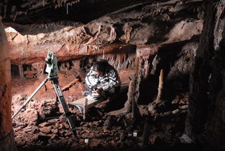 The lower level of La Garma cave in the Cantabrian Mountains of Spain. Scientists have unearthed 14,000-year-old cave lion claws that bear distinctive cut marks. The cut marks suggest that ancient humans may have skinned the animals for their pelts.