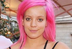 Marie Claire celebrity news: Lily Allen with pink hair