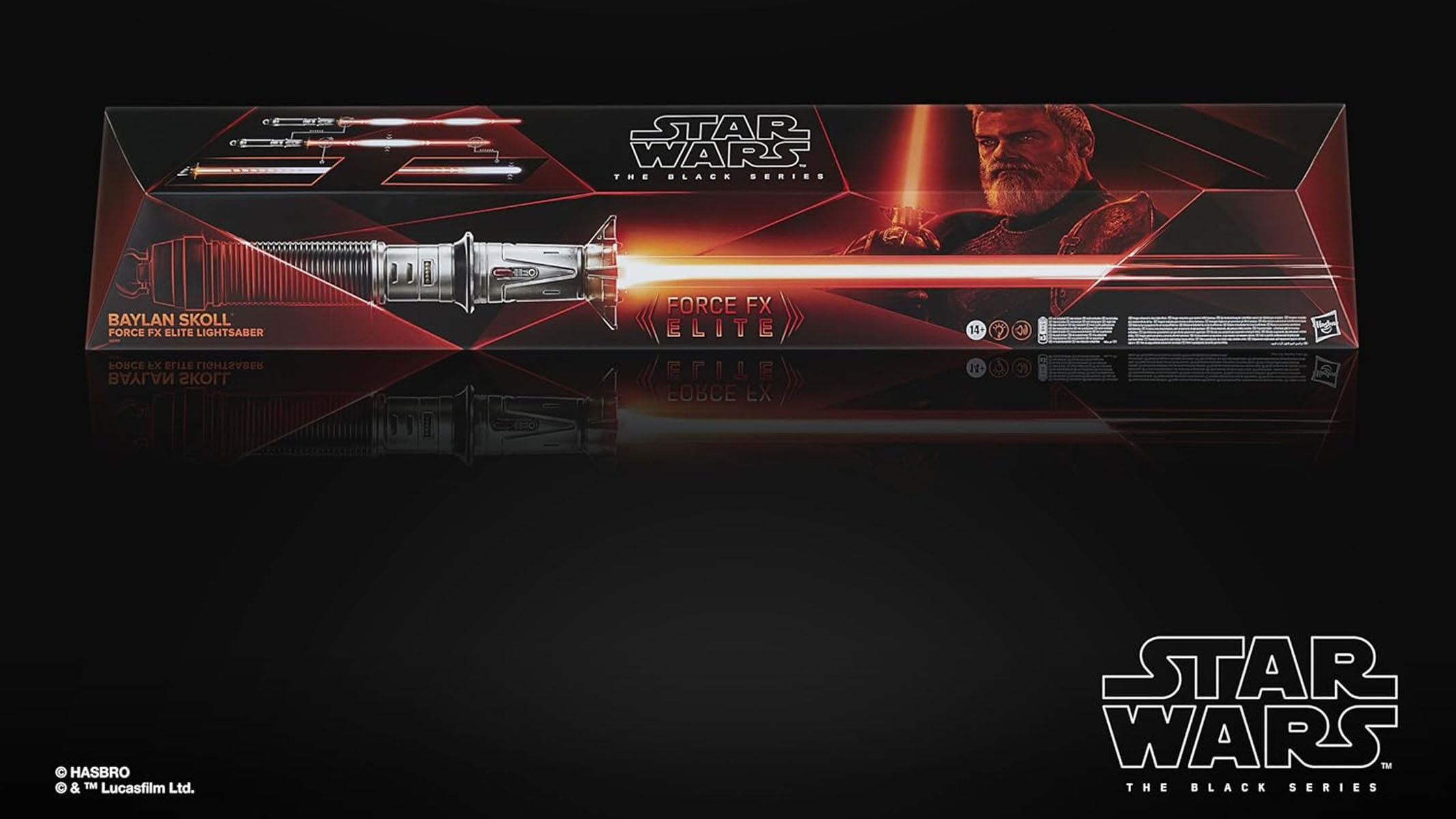 A STAR WARS The Black Series Baylan Skoll Force FX Elite Electronic Lightsaber