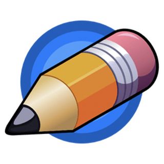 Best 2D animation software; a pencil illustration in a blue circle