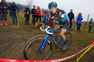 Caroline Mani (Raleigh Clement) finished third at the C1 Jingle Cross race in 2021