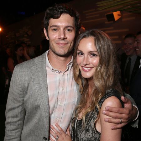 Adam Brody and Leighton Meester attend the premiere of 'Startup'