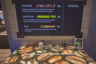 Frequently-visited spaces can leverage digital signage to deliver a unique experience to consumers on each visit, like this restaurant does with Epson-projected menus. Photo courtesy of Epson