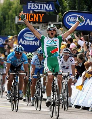 Norwegian Thor Hushovd, 30, takes his fifth career win in the Tour de France