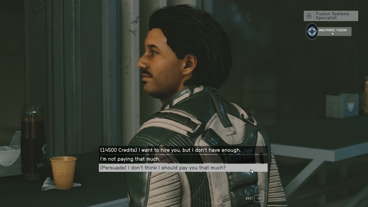 Starfield how to recruit no-name mercs