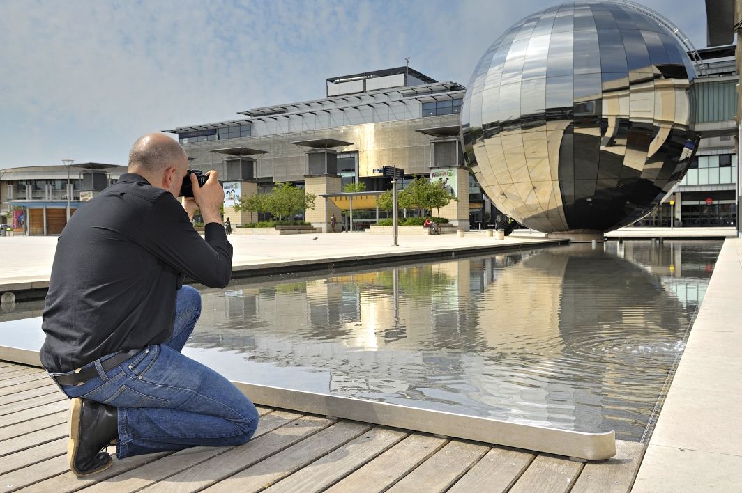 photographer at Bristol waterside