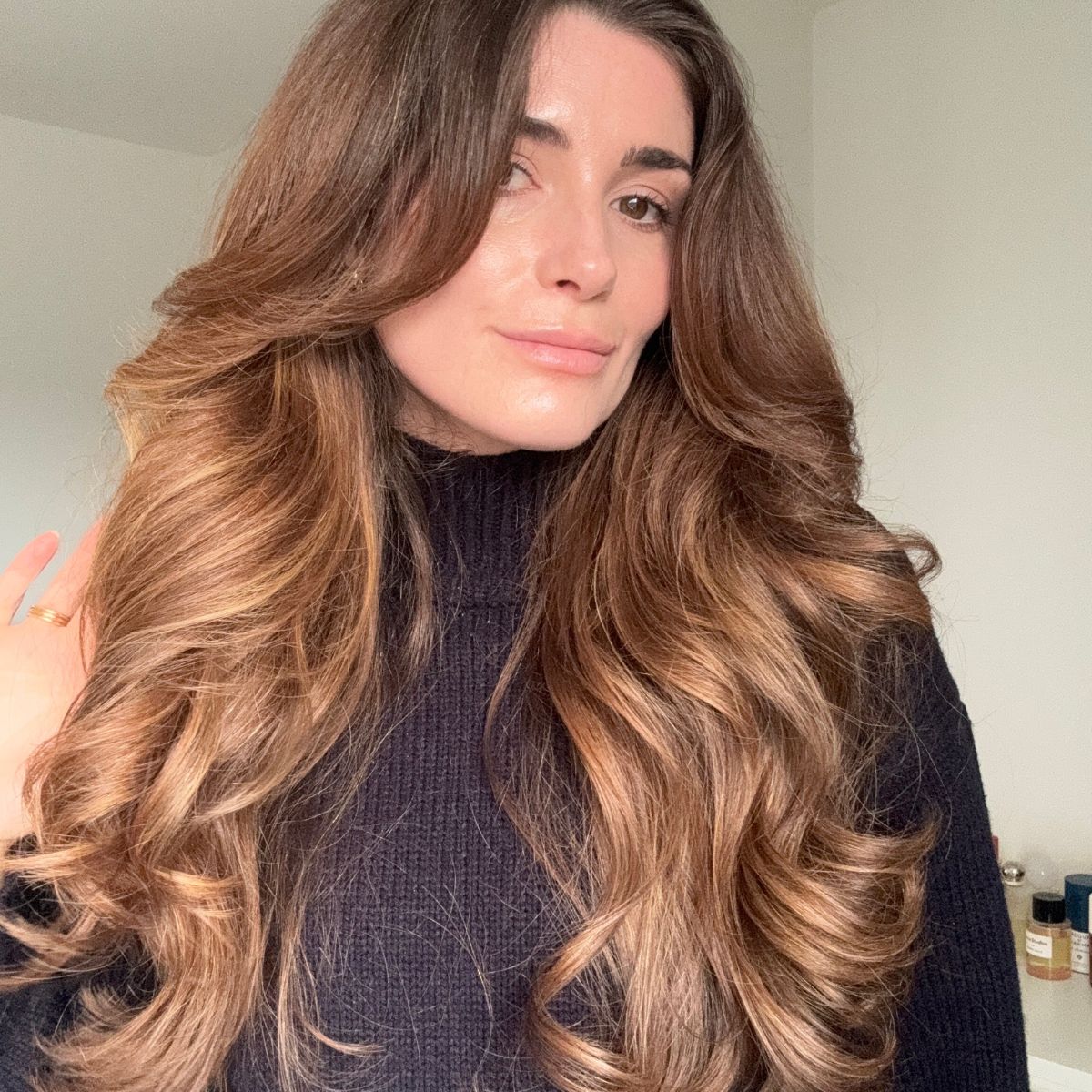 A selfie of Eleanor with her hair down