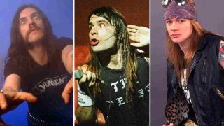 Photographs of Lemmy from Motorhead, Bruce Dickinson of Iron Maiden and Guns N’ Roses Axl Rose