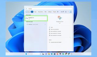 How to screen record on Windows 11 step 1, showing the Snipping Tool