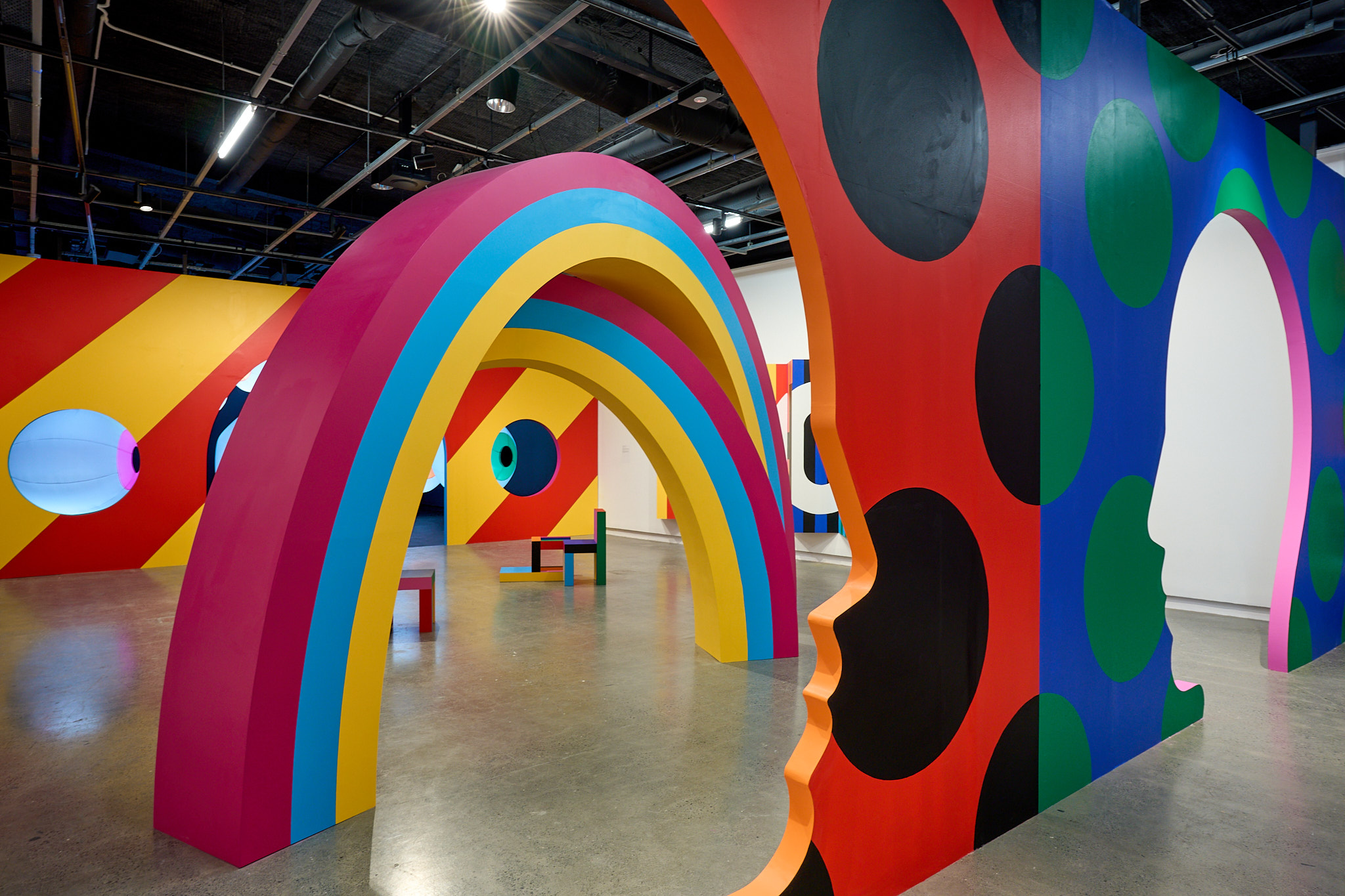 Craig and Karl colourful installations in Brisbane